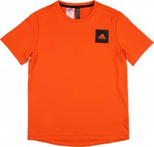 ADIDAS PERFORMANCE Funkční tričko tmavě oranžová / černá