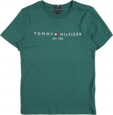 TOMMY HILFIGER Tričko světle červená / zelená / bílá / marine modrá