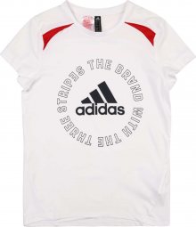 ADIDAS PERFORMANCE Funkční tričko šedá / bílá / červená / černá