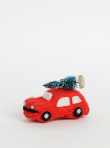 Červená vánoční dekorace Sass & Belle Car