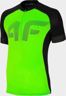 Pánské cyklistické tričko 4F RKM450 Zelené neon L