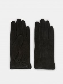Černé semišové rukavice Pieces Nellie