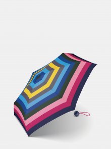Růžovo-modrý dámský skládací deštník Esprit