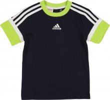 ADIDAS PERFORMANCE Funkční tričko svítivě zelená / bílá / námořnická modř