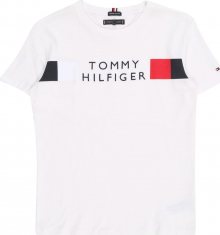 TOMMY HILFIGER Tričko bílá / marine modrá / světle červená