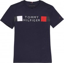 TOMMY HILFIGER Tričko noční modrá / bílá / červená / černá