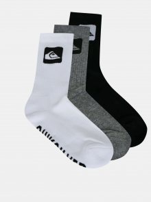 Sada tří ponožek v černé a šedé barvě Quiksilver
