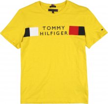 TOMMY HILFIGER Tričko žlutá / černá / bílá / červená