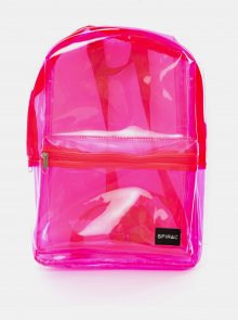 Růžový transparentní batoh Spiral
