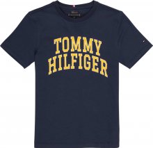 TOMMY HILFIGER Tričko námořnická modř / žlutá / bílá