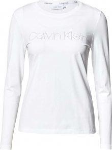 Calvin Klein Tričko bílá / stříbrná