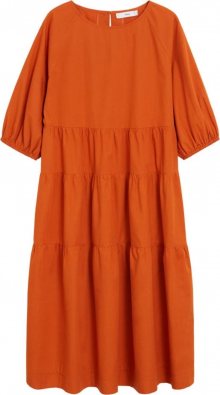 MANGO Šaty \'Sia-h\' tmavě oranžová