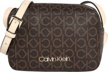 Calvin Klein Taška přes rameno béžová / hnědá / tmavě hnědá