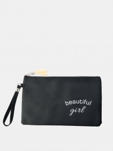Černá dámská kosmetická taška s nápisem Clayre & Eef