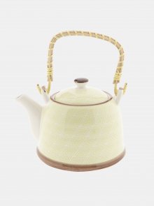 Žlutá vzorovaná konvice na čaj Clayre & Eef