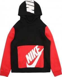 Nike Sportswear Mikina červená / černá / bílá