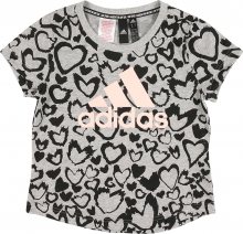 ADIDAS PERFORMANCE Funkční tričko světle šedá / černá / růžová