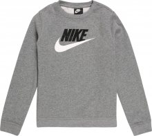 Nike Sportswear Mikina \'Club Futura\' šedá / černá / bílá