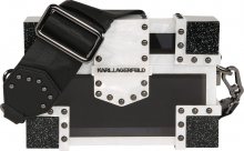 Karl Lagerfeld Taška přes rameno perlově bílá / černá