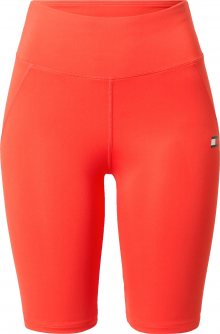 Tommy Sport Sportovní kalhoty oranžově červená / bílá / tmavě modrá