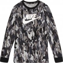 Nike Sportswear Tričko šedá / černá / bílá