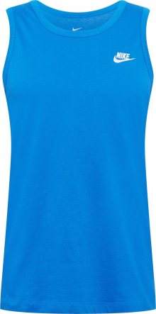 Nike Sportswear Tričko bílá / královská modrá