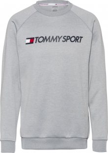 Tommy Sport Sportovní mikina \'FLEECE LOGO CREW NECK\' šedá