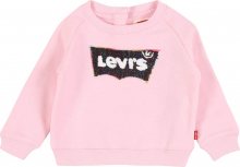 LEVI\'S Mikina růžová / bílá / černá