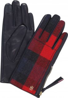 TOMMY HILFIGER Prstové rukavice černá / červená