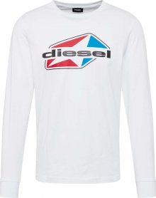 DIESEL Tričko \'T-DIEGOS\' offwhite / červená / modrá / černá