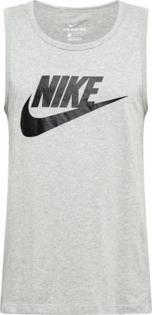 Nike Sportswear Tričko šedý melír / černá