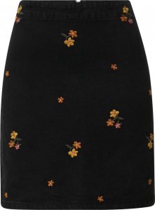 VILA Sukně \'Dahla\' černá / žlutá