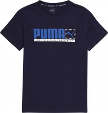 PUMA Tričko \'Active Sports\' modrá / tmavě modrá / bílá