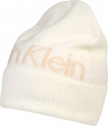 Calvin Klein Čepice bílá / béžová