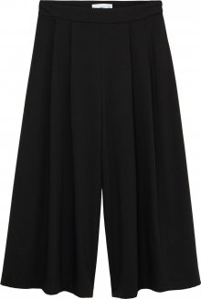 MANGO Kalhoty se sklady v pase černá