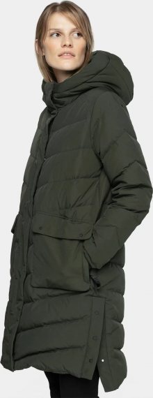 Dámský péřový kabát 4F KUDP203 Khaki L