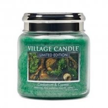 Village Candle Vonná svíčka ve skle Kardamom a cypřiš (Cardamom & Cypress) 390 g
