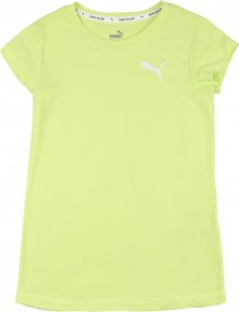 PUMA Funkční tričko bílá / svítivě žlutá