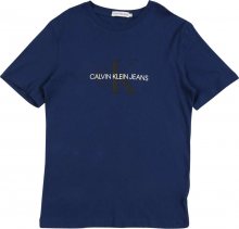 Calvin Klein Jeans Tričko tmavě modrá / bílá / černá