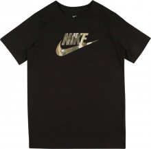 Nike Sportswear Tričko \'FUTURA\' černá / zelená / béžová