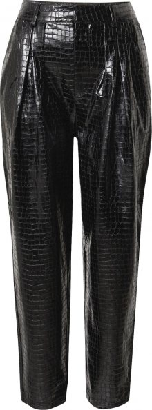 Gina Tricot Kalhoty se sklady v pase černá