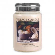Village Candle Vonná svíčka ve skle Kokos a vanilka (Coconut Vanilla) 602 g