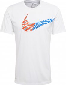 NIKE Funkční tričko \'Legend\' modrá / offwhite / tmavě oranžová / šedá