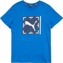 PUMA Funkční tričko modrá / tmavě šedá / bílá