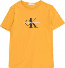 Calvin Klein Jeans Tričko žlutá / bílá / černá