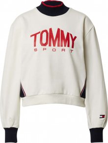 Tommy Sport Sportovní mikina červená / bílá