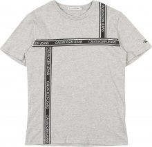 Calvin Klein Jeans Tričko šedý melír / šedá / bílá