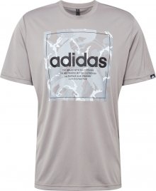 ADIDAS PERFORMANCE Funkční tričko bílá / šedá