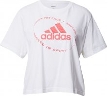 ADIDAS PERFORMANCE Funkční tričko pink / bílá