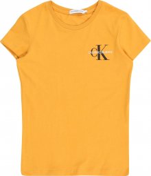 Calvin Klein Jeans Tričko žlutá / černá